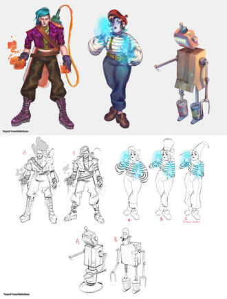 BGEQUEST Character Design and Sketches