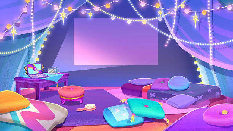 Forest Waterfall Tent Interior