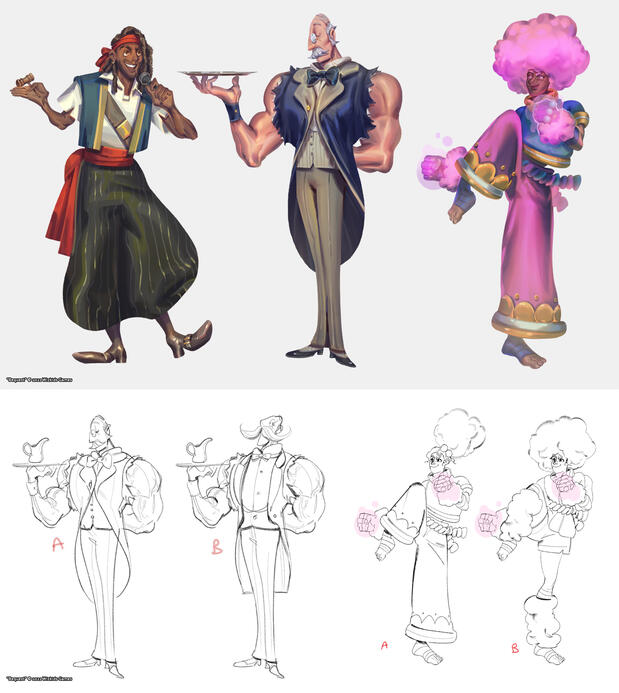 BGEQUEST Character Design and Sketches